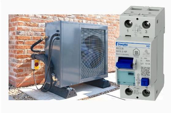 In installations requiring RCD protection, HPs must be used with specific types of RCD